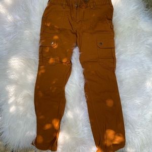 Woman’s Pants Cargo Duluth Trading size 12 x 31 mustard color